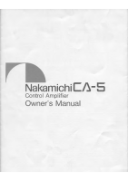 Nakamichi CA-5-Owners-Manual